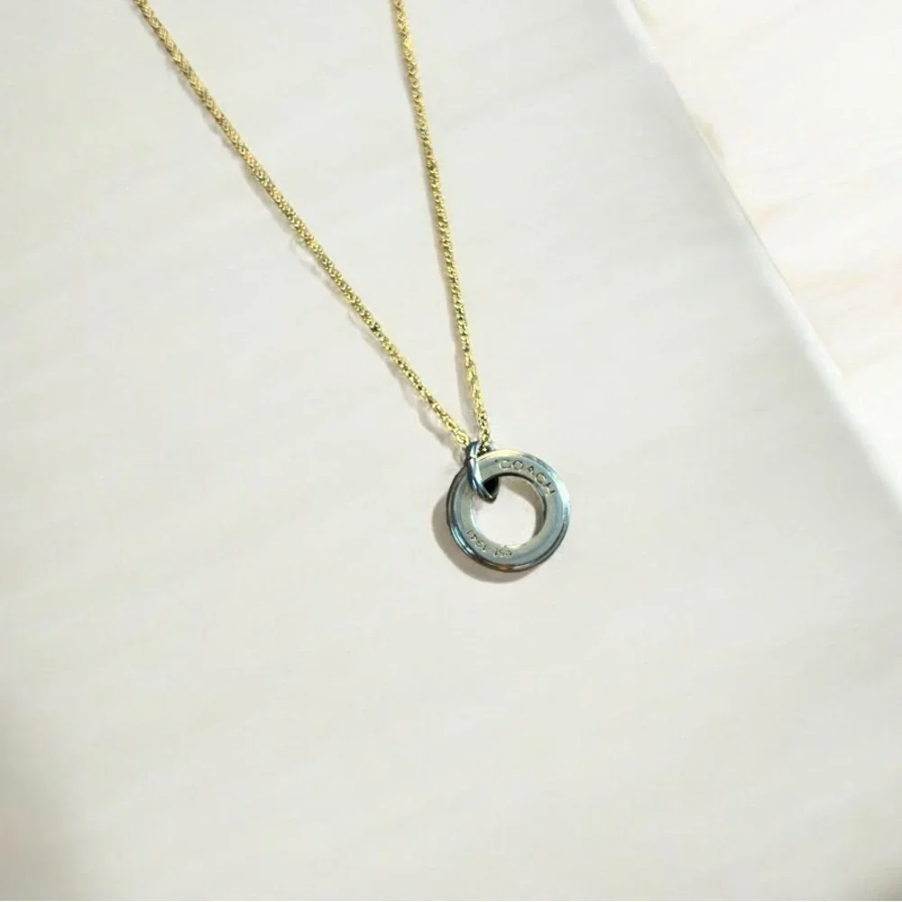 Coach Gold Pendant Necklace